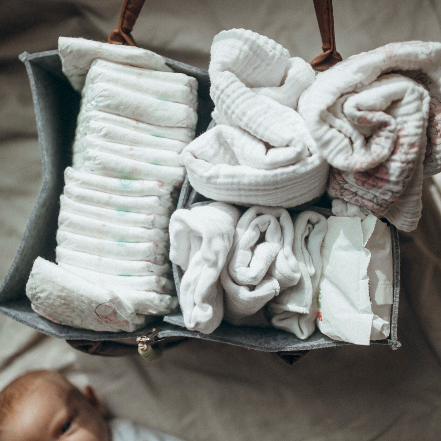 Felt Baby Diaper Caddy