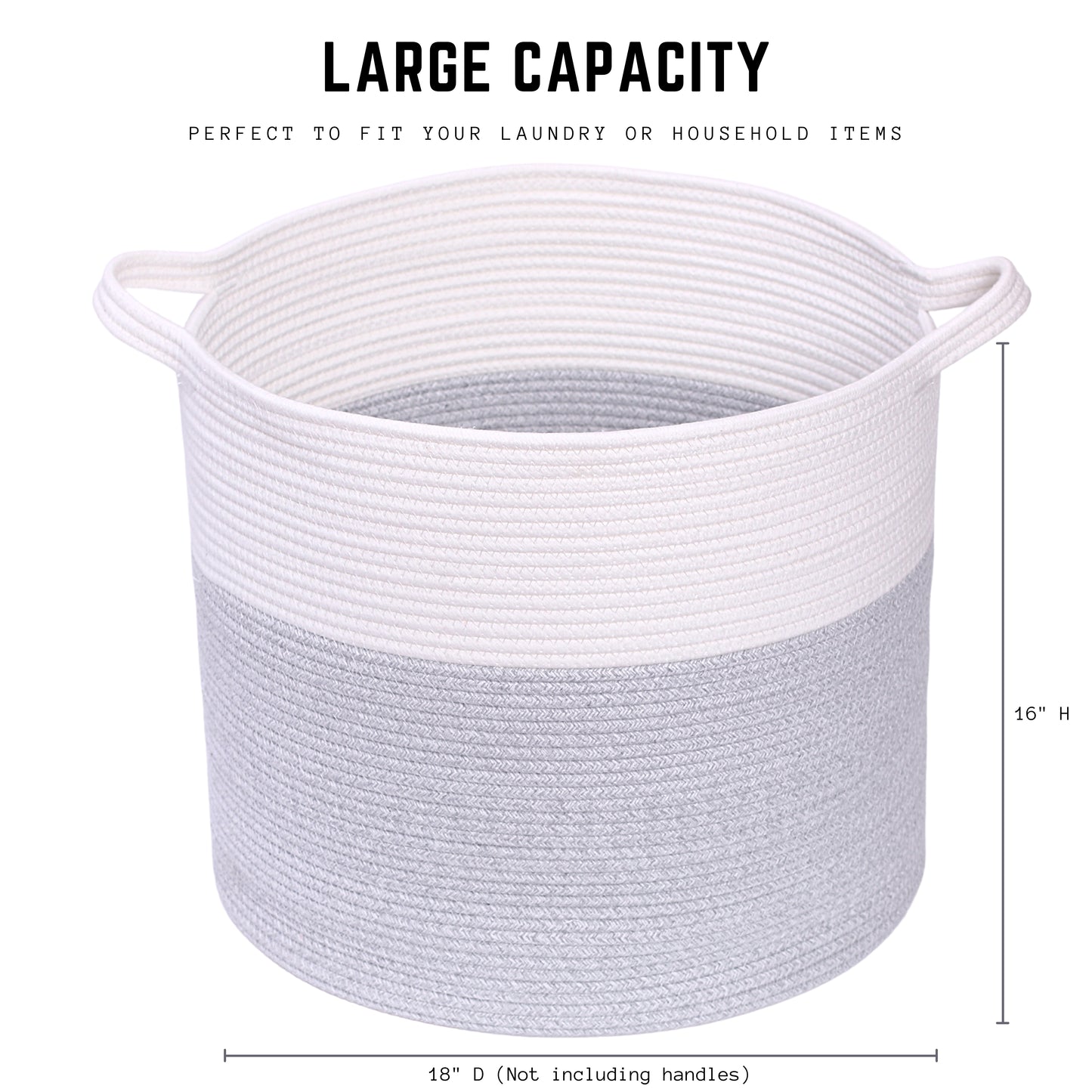 Woven Blanket Storage Basket - 18"x16"
