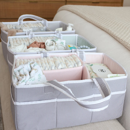 Blush Pink Baby Diaper Caddy