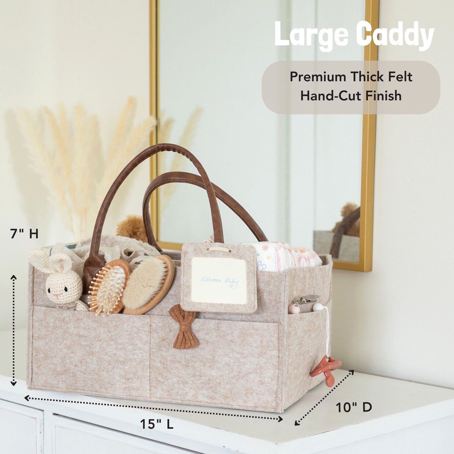 Felt Diaper Caddy Organizer