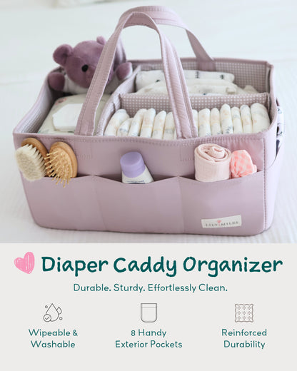 Baby Diaper Caddy Organizer - Rosy Lilac