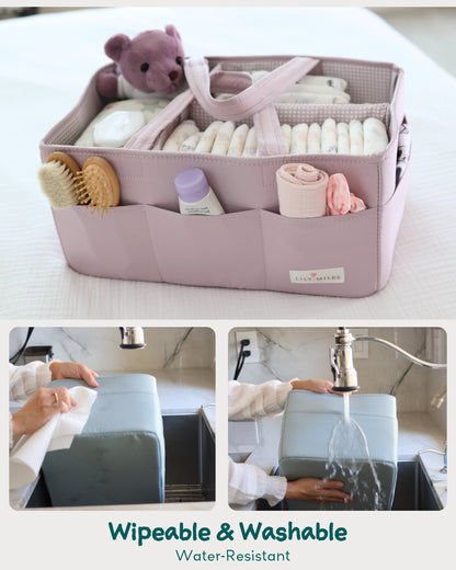 Baby Diaper Caddy Organizer - Rosy Lilac