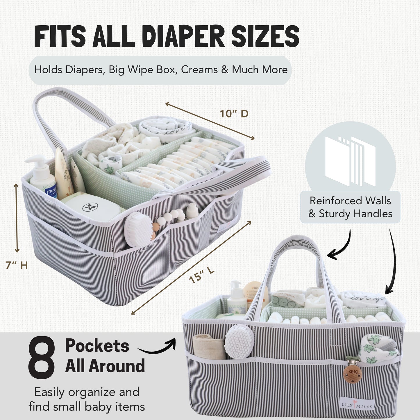 Mint Baby Diaper Caddy