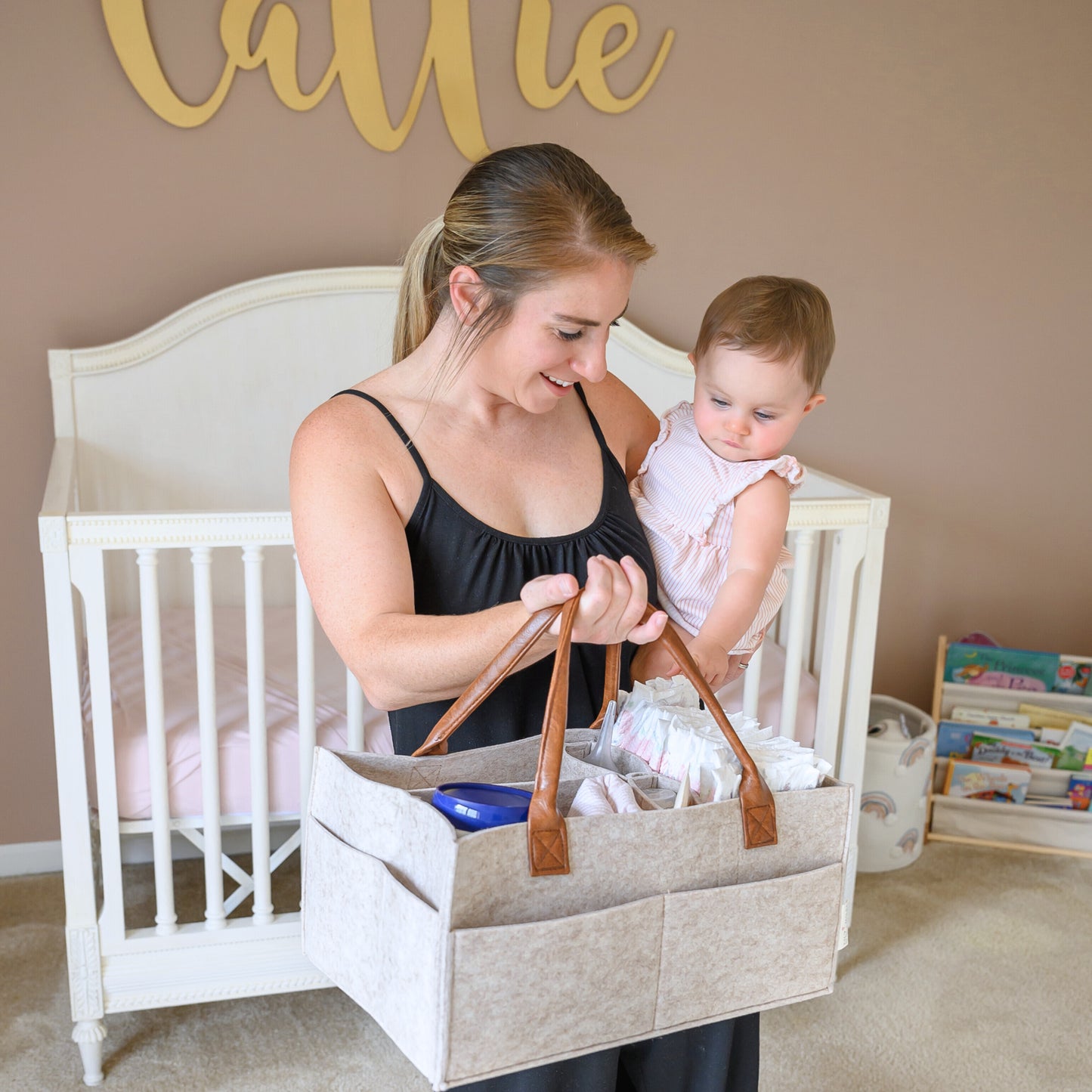 Felt Diaper Caddy Organizer