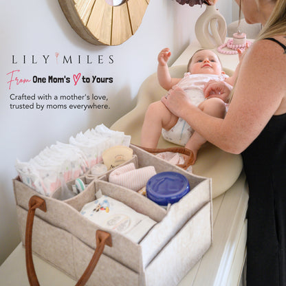 Felt Diaper Caddy Organizer