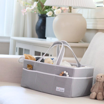 Extra Large Diaper Caddy - Gray/Gray