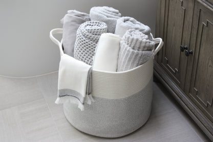 Woven Blanket Storage Basket - 18"x16"