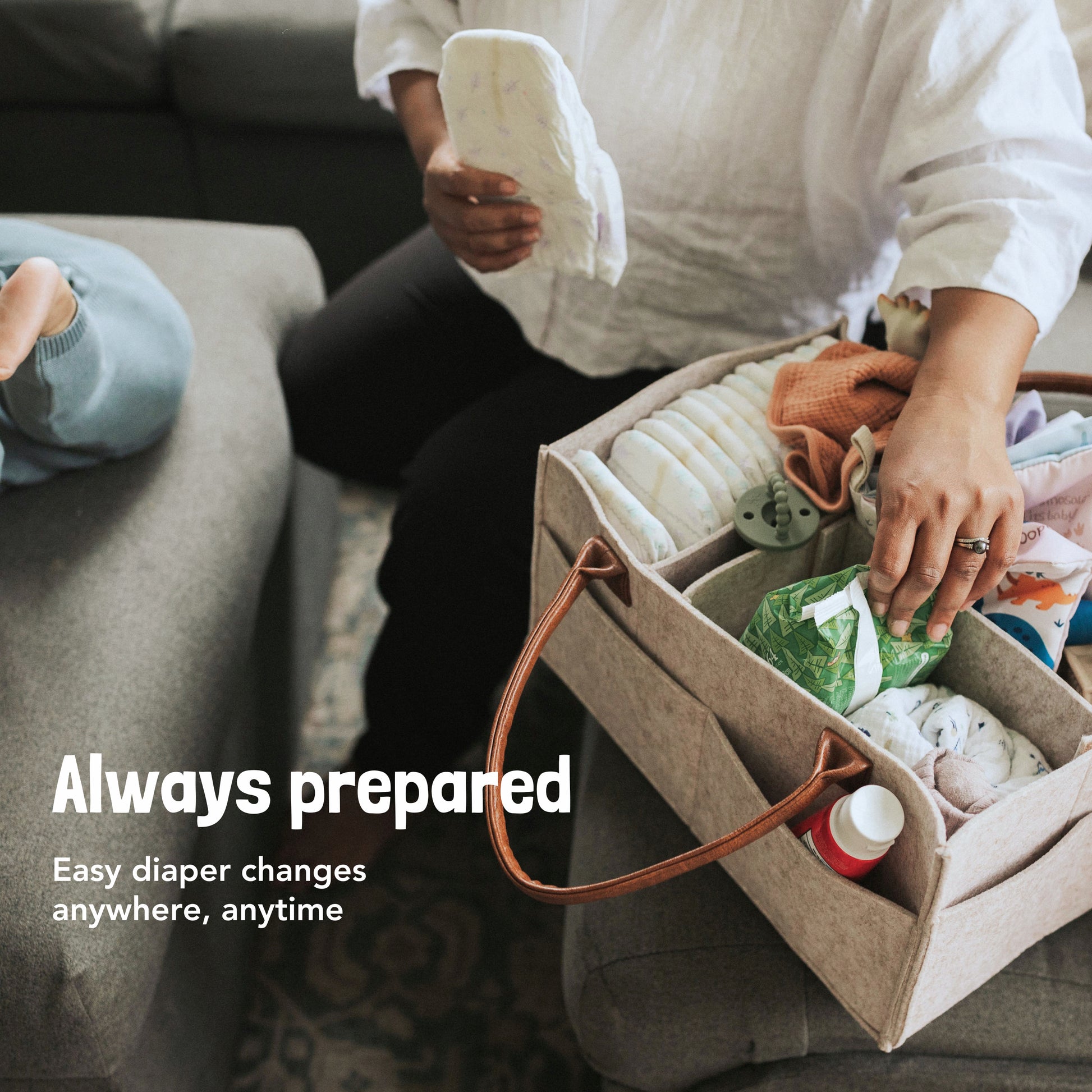 Cestino Pieghevole In Feltro - Organizer Per Casa, Ufficio, Viaggi - Portatile E Leggero, Multiuso - Foto 8