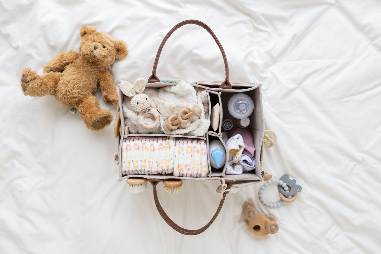 Felt Diaper Caddy Organizer