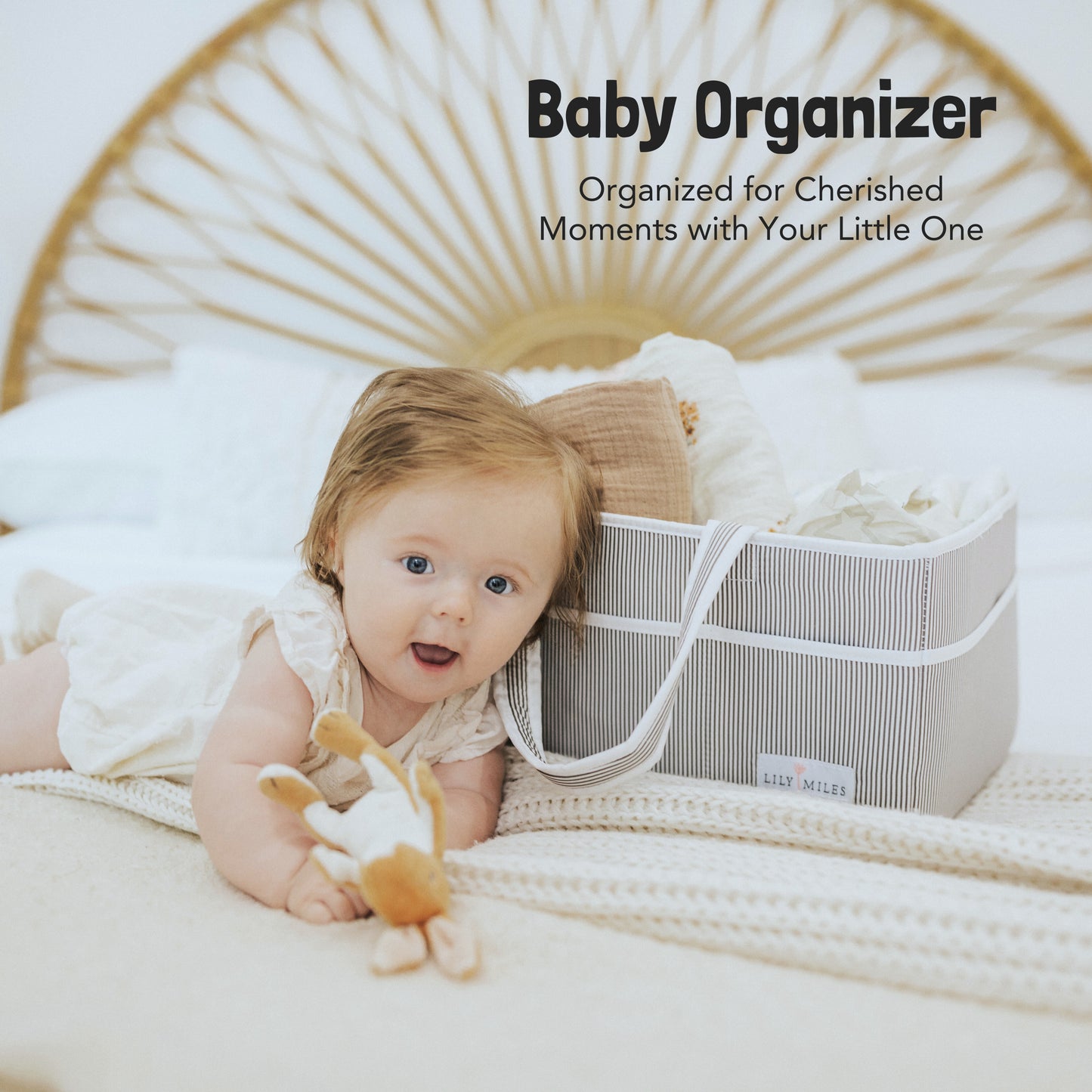 Blush Pink Baby Diaper Caddy