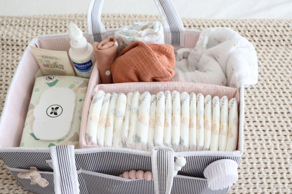 Blush Pink Baby Diaper Caddy