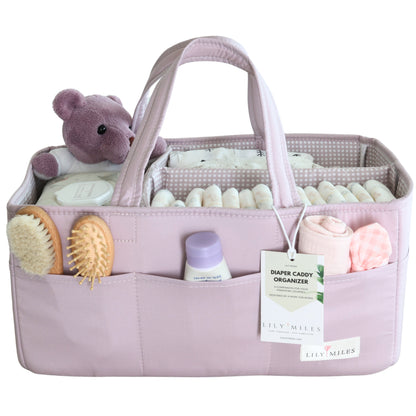 Baby Diaper Caddy Organizer - Rosy Lilac