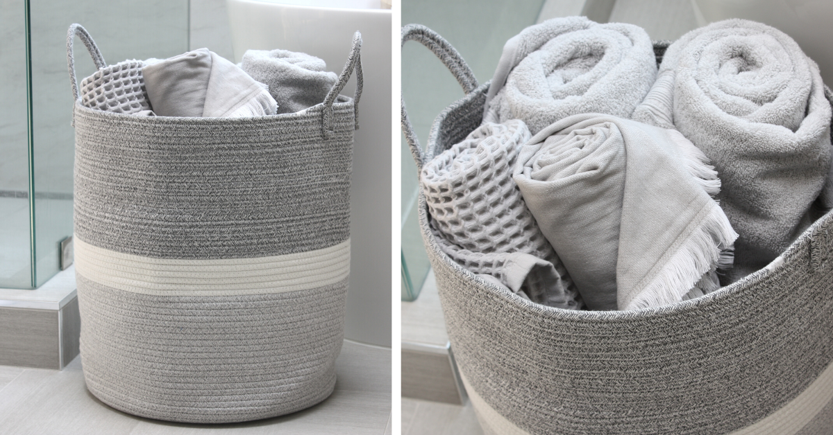 Tall Woven Storage Basket - 16"x18"