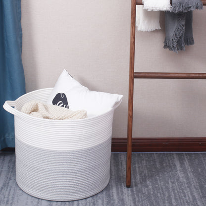 Woven Blanket Storage Basket - 18"x16"