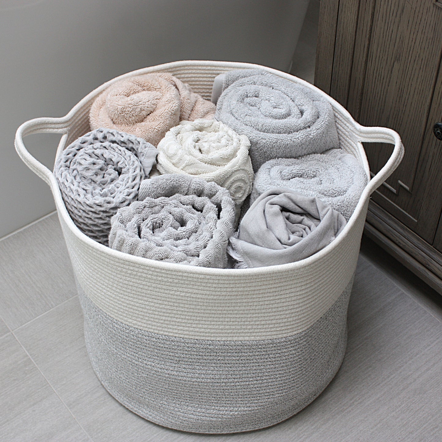 Woven Blanket Storage Basket - 18"x16"