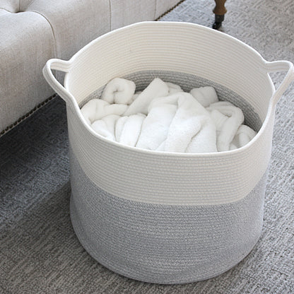 Woven Blanket Storage Basket - 18"x16"