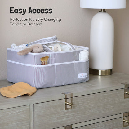 Baby Diaper Caddy Organizer - Gray