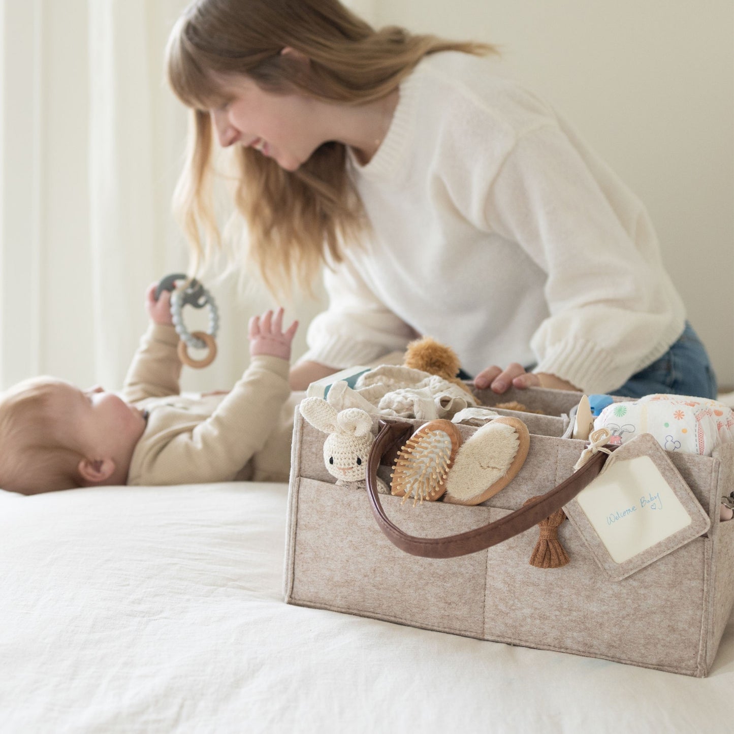 Felt Diaper Caddy Organizer