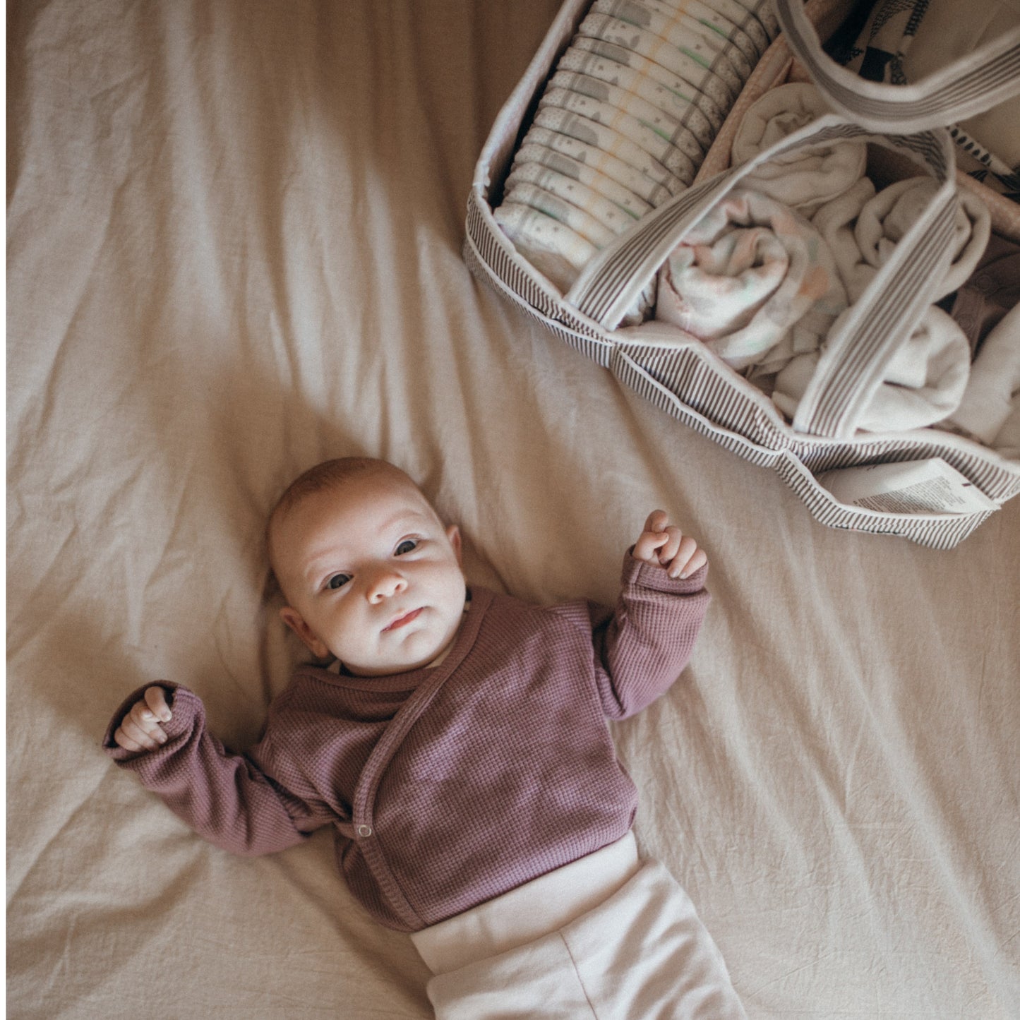 Blush Pink Baby Diaper Caddy