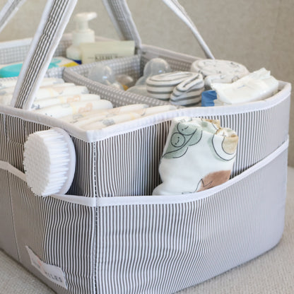 Baby Diaper Caddy Organizer - Gray