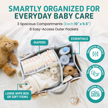 Mint Baby Diaper Caddy