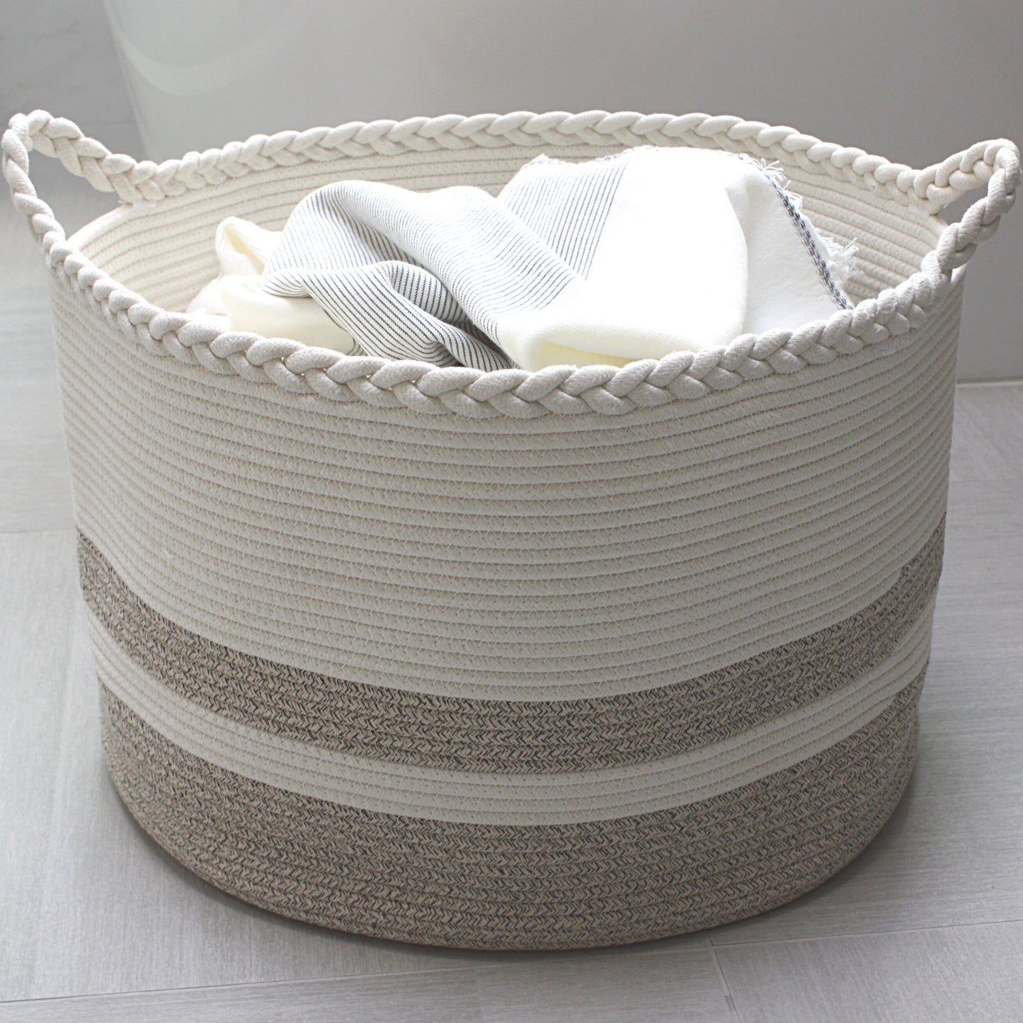 Cotton Rope Basket for Blankets or Toys