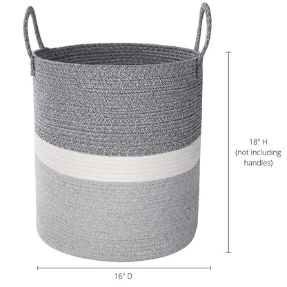 Tall Woven Storage Basket - 16"x18"