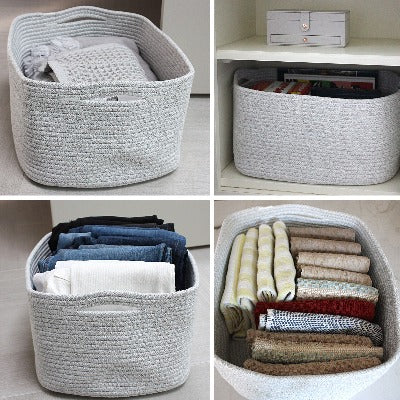 Woven Storage Basket Bins Set of 2