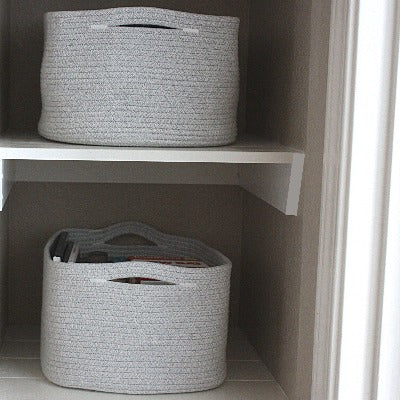 Woven Storage Basket Bins Set of 2