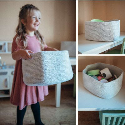 Woven Storage Basket Bins Set of 2