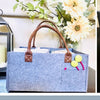 Baby Diaper Caddy - Felt & PU Leather